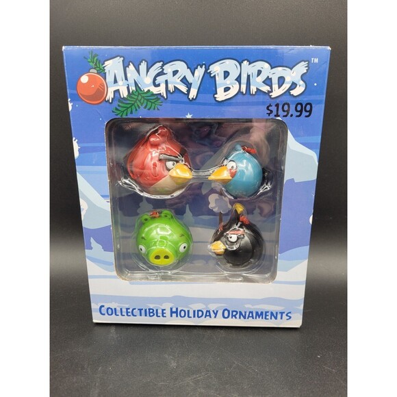 Angry Birds Christmas Ornament Set of 4 Collectable Holiday Ornaments - Picture 1 of 2